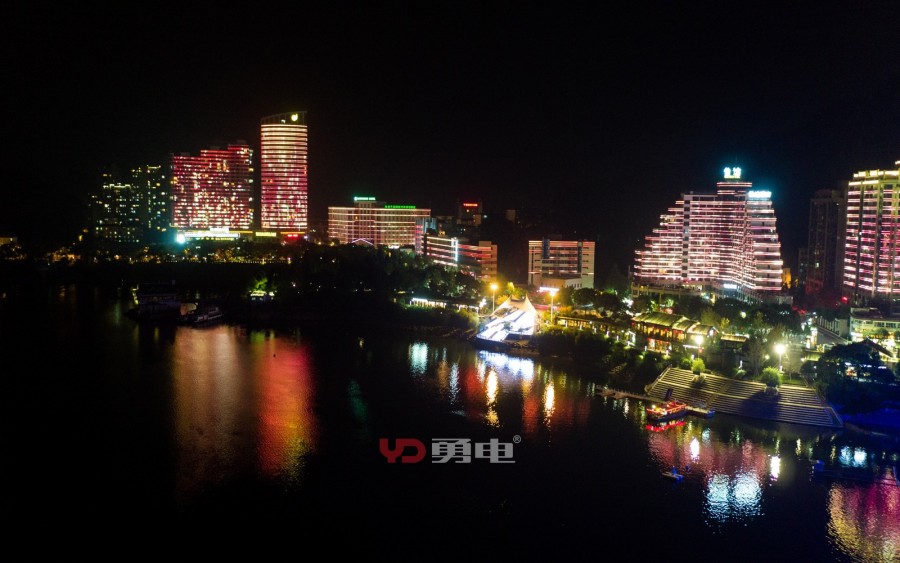 千岛湖城中湖区域楼体联动-杭州勇电照明有限公司